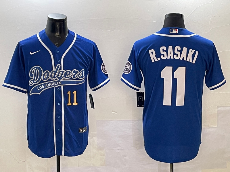 Men Los Angeles Dodgers #11 R Sasaki blue 2025 MLB nike jersey style 21->los angeles dodgers->MLB Jersey